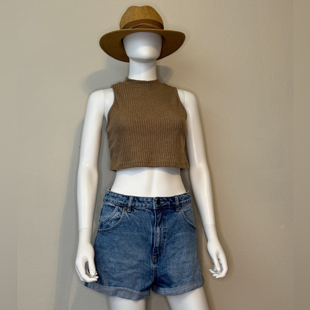 Taupe Crop Top